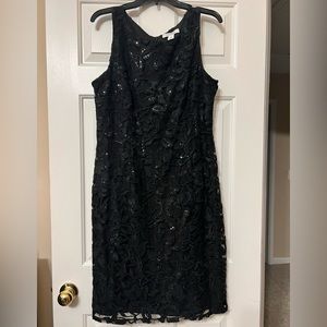 White House Black Market Women’s Black Sequin Sheath Dress